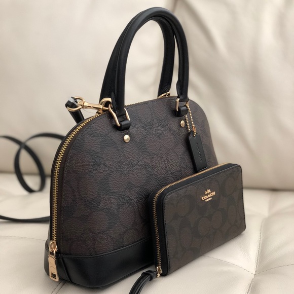 Coach Handbags - COACH MINI SIERRA SATCHEL IN SIGNATURE & WALLET